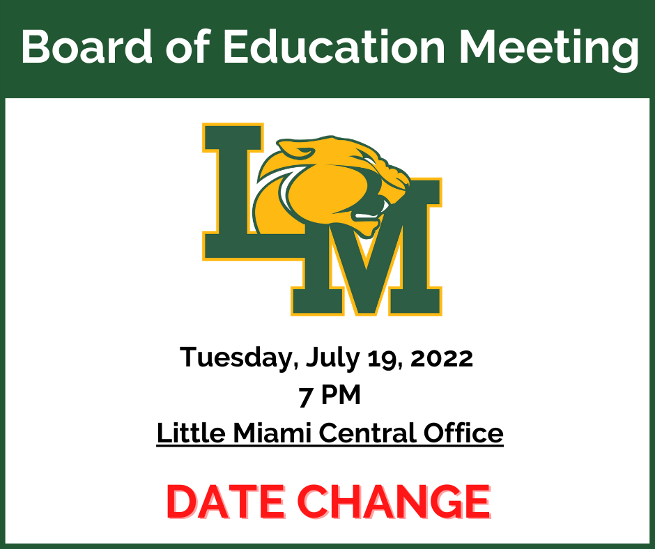 board of education meeting date change